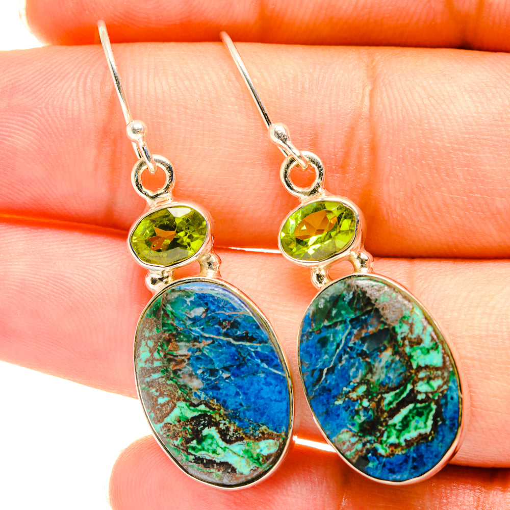 Shattuckite Earrings handcrafted by Anasilvercos - EARR417871