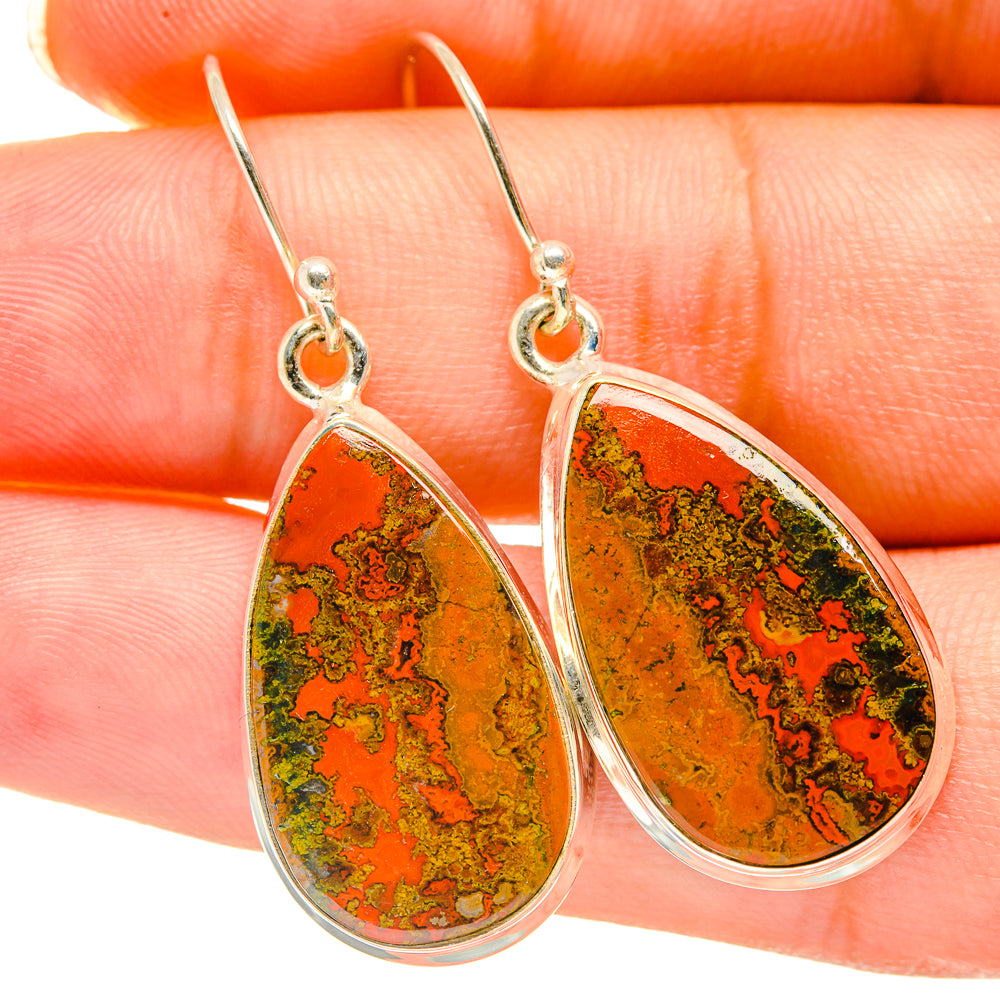 Moroccan Agate Earrings handcrafted by Anasilvercos - EARR417874