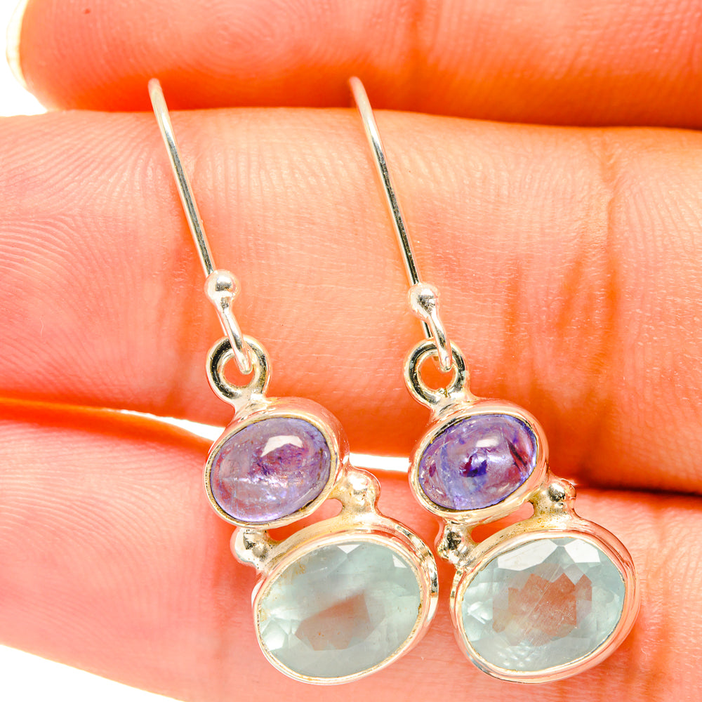 Aqua Chalcedony Earrings handcrafted by Anasilvercos - EARR417879