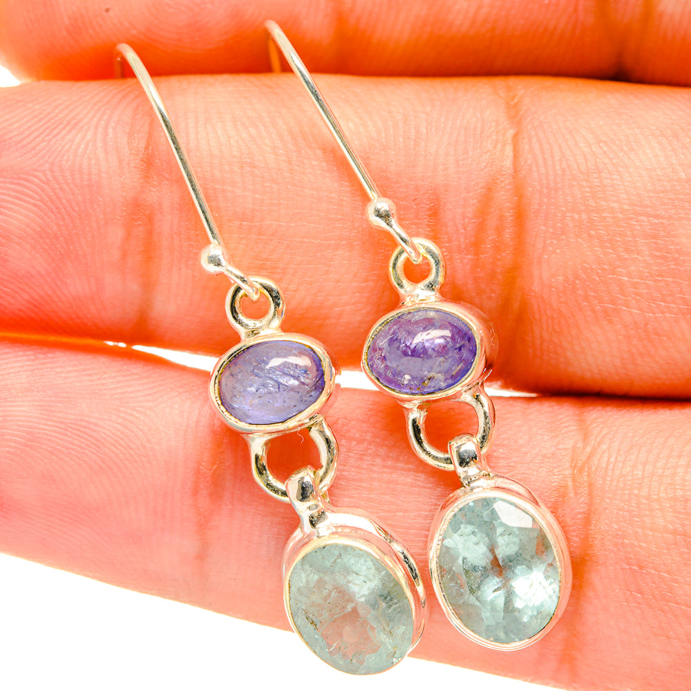 Aqua Chalcedony Earrings handcrafted by Anasilvercos - EARR417881