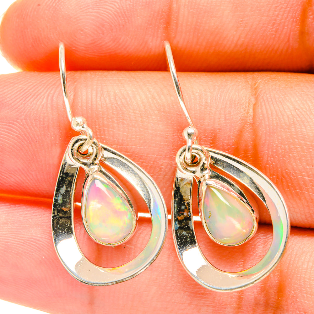 Ethiopian Opal Earrings handcrafted by Anasilvercos - EARR417882