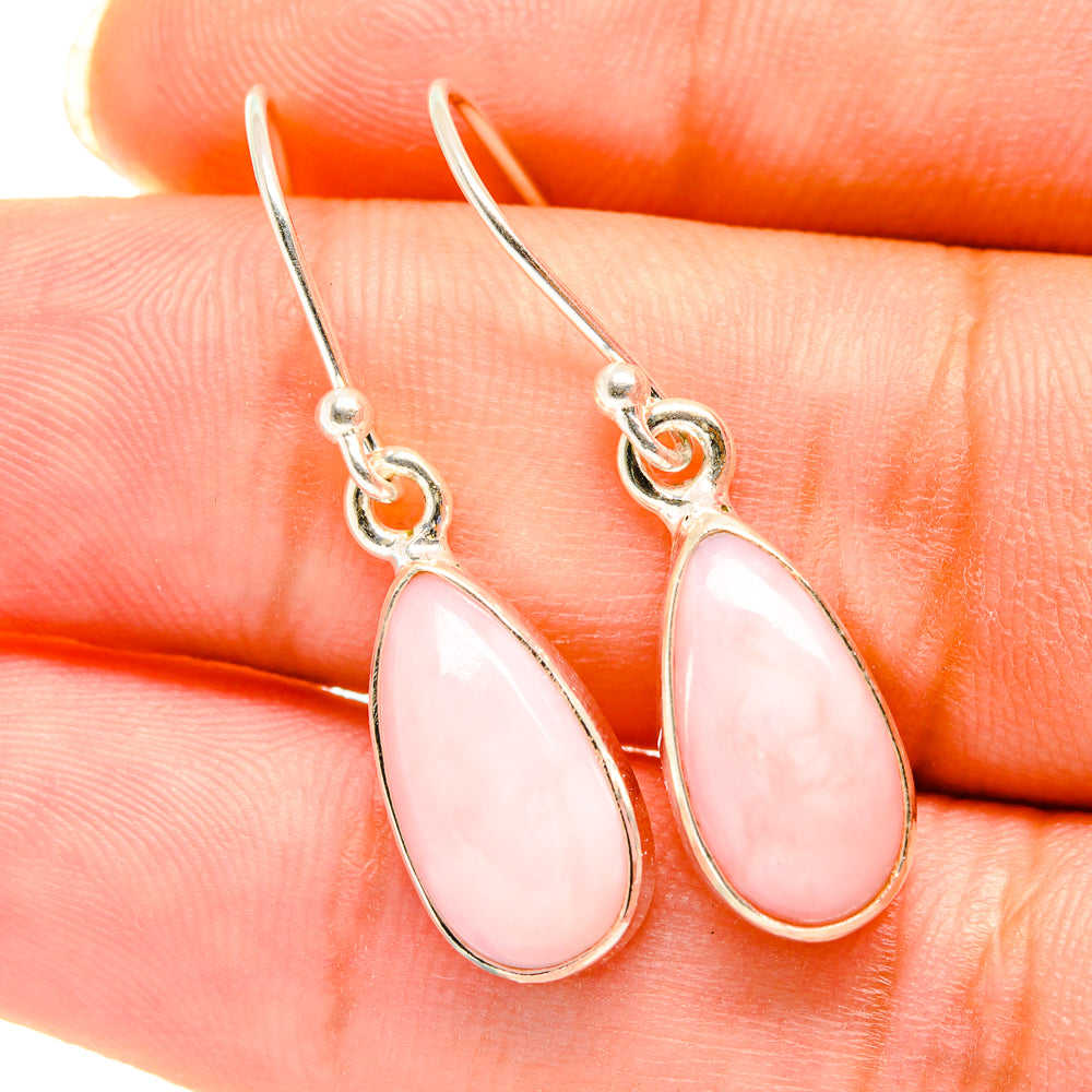 Pink Opal Earrings handcrafted by Anasilvercos - EARR417887