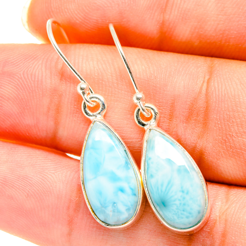 Larimar Earrings handcrafted by Anasilvercos - EARR417888