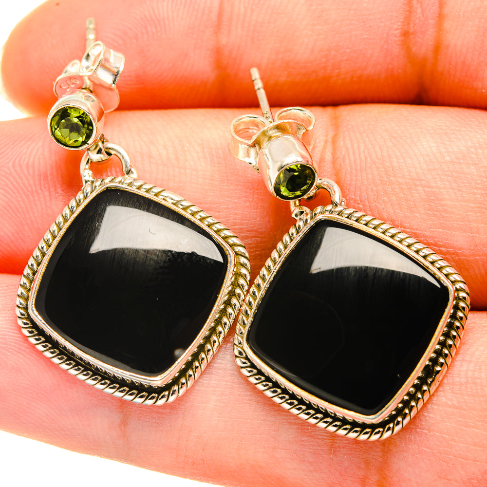 Black Onyx Earrings handcrafted by Anasilvercos - EARR417891