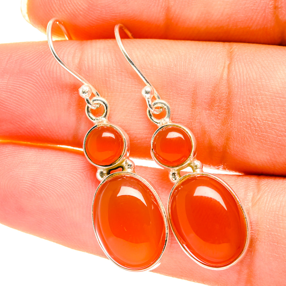 Carnelian Earrings handcrafted by Anasilvercos - EARR417894