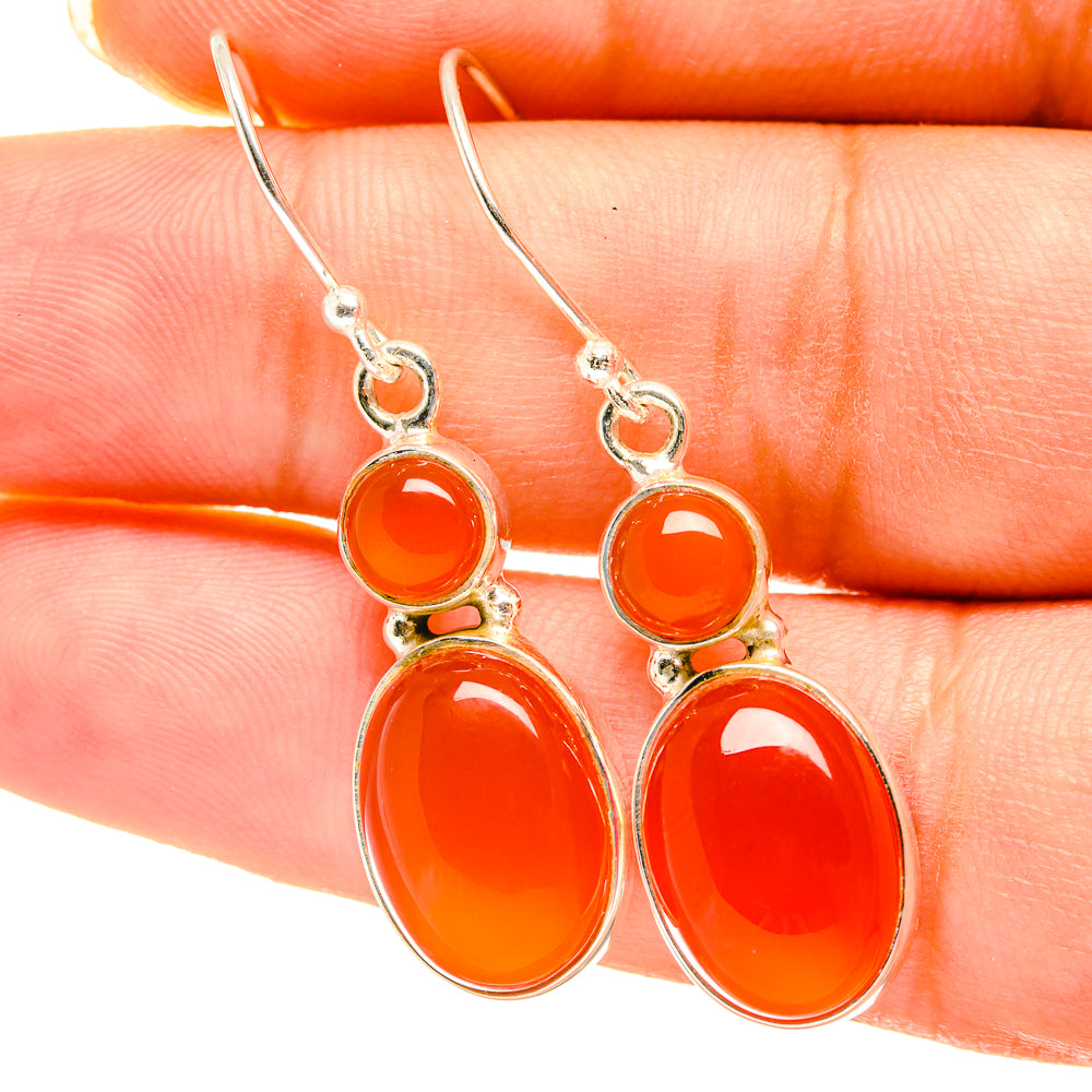 Carnelian Earrings handcrafted by Anasilvercos - EARR417898