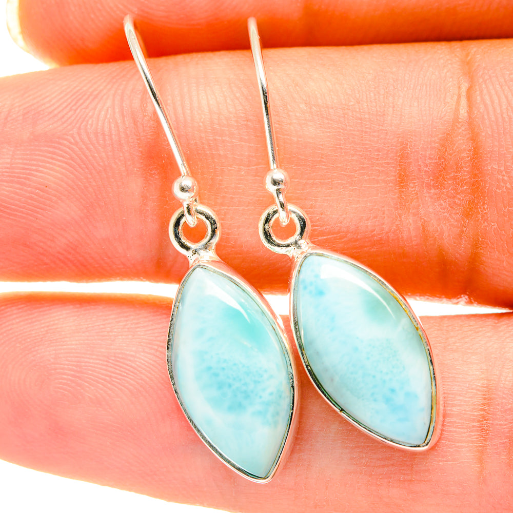 Larimar Earrings handcrafted by Anasilvercos - EARR417904