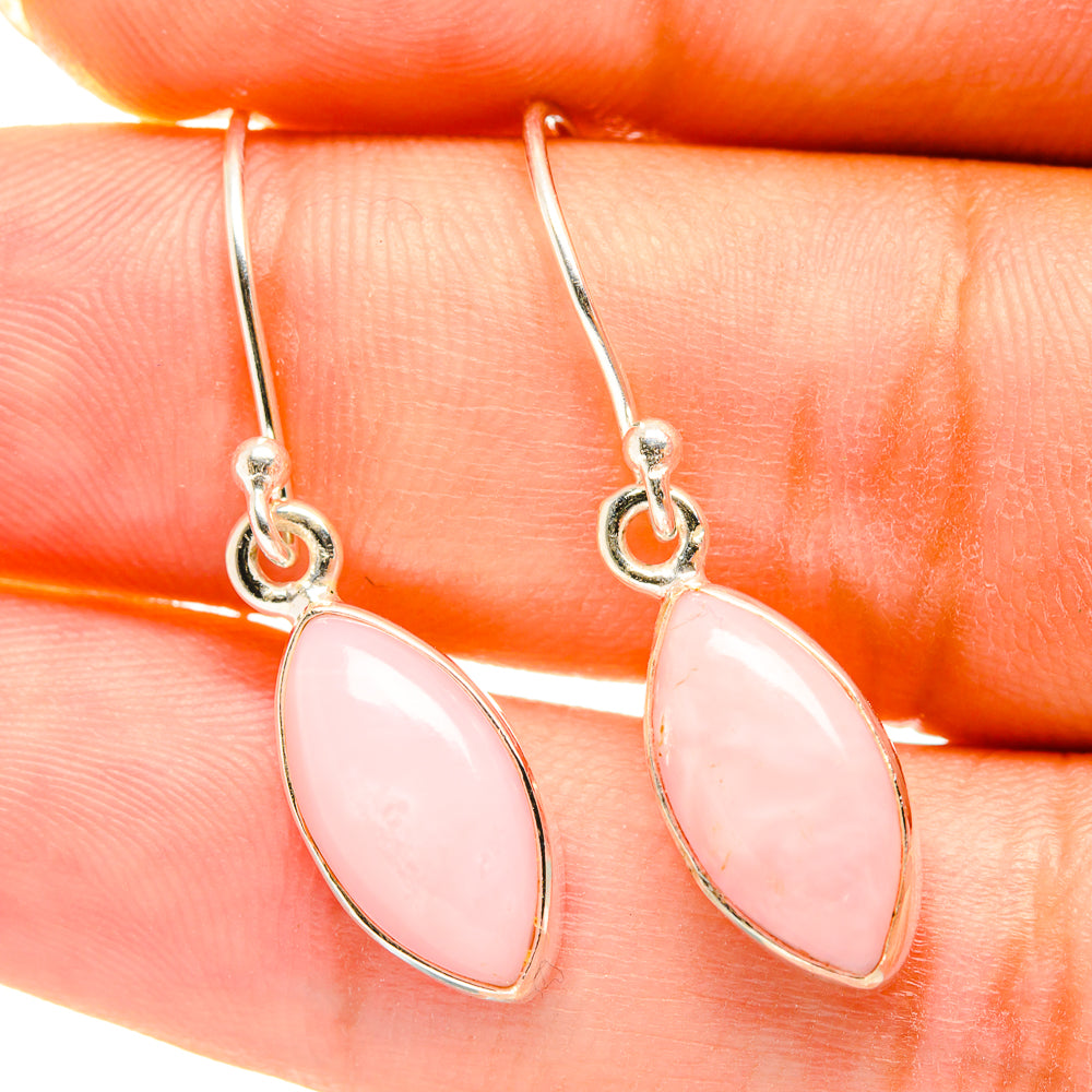 Pink Opal Earrings handcrafted by Anasilvercos - EARR417905