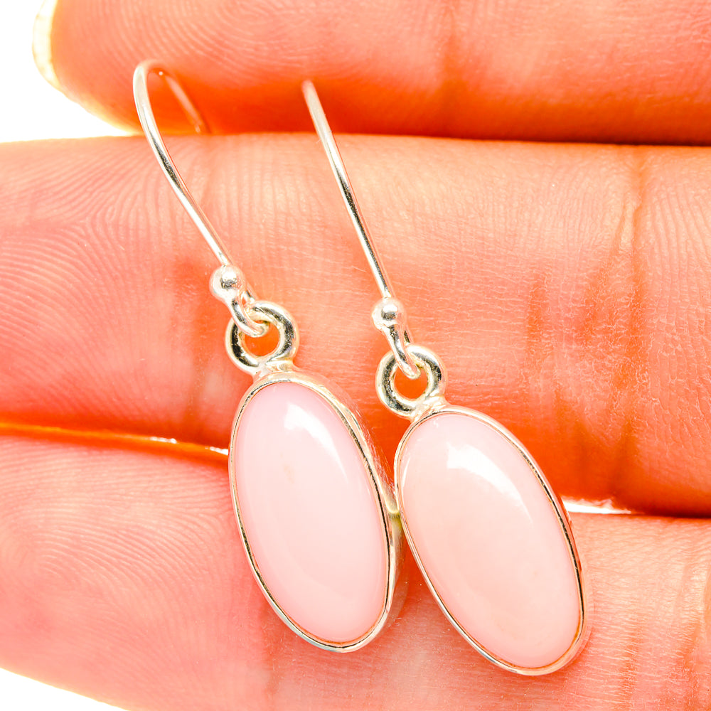 Pink Opal Earrings handcrafted by Anasilvercos - EARR417908