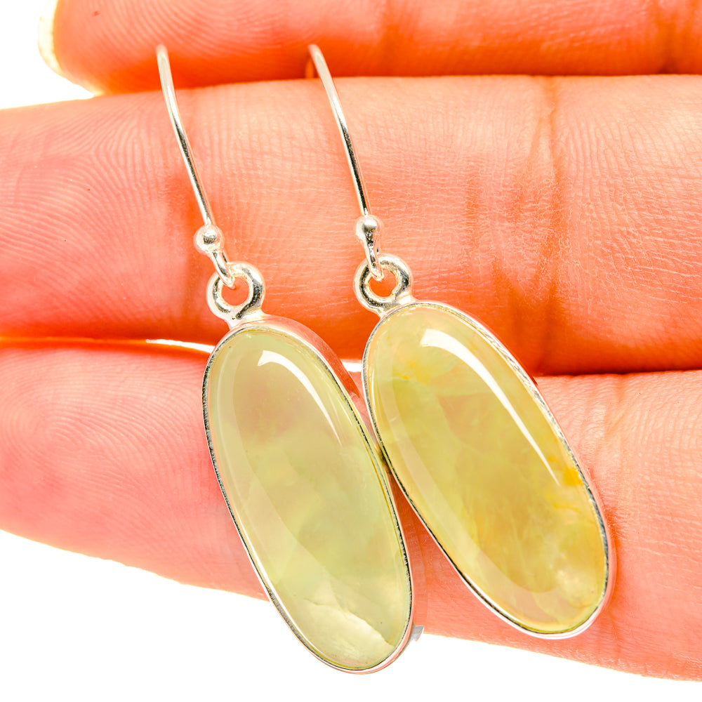 Prehnite Earrings handcrafted by Anasilvercos - EARR417918