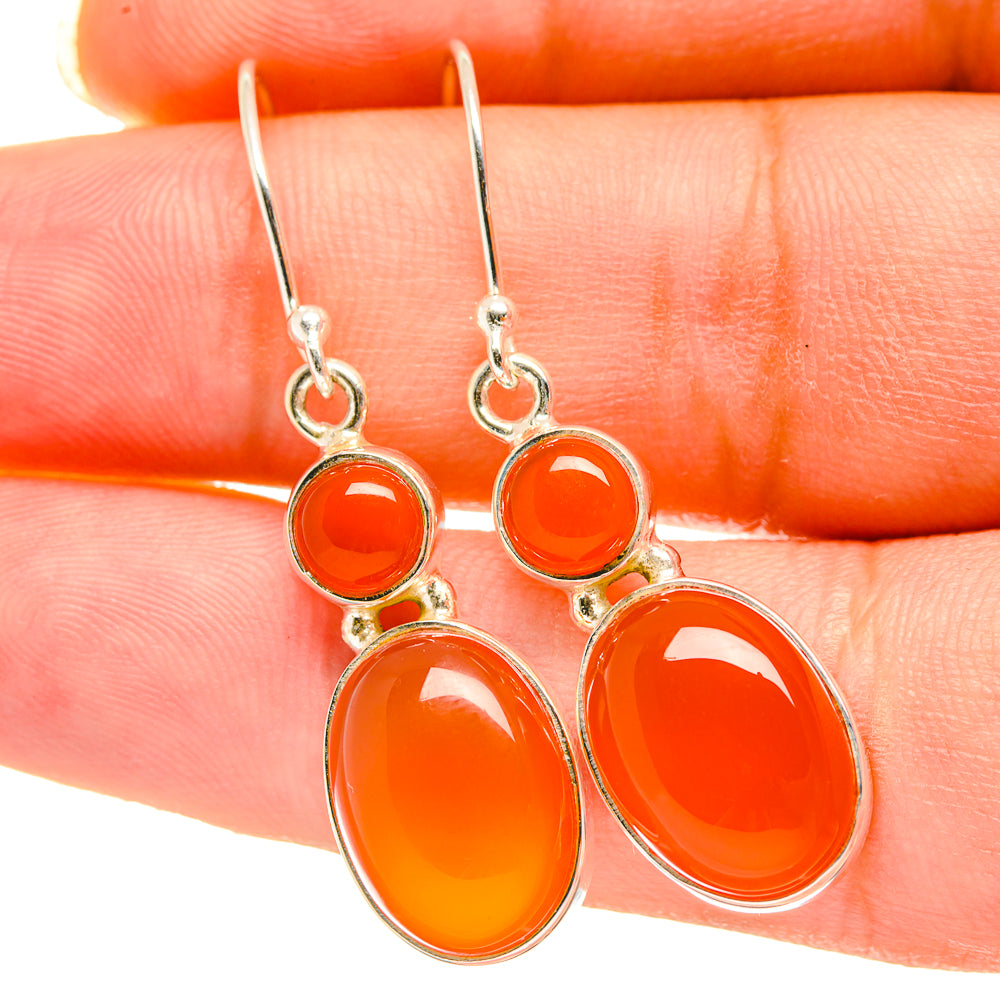 Carnelian Earrings handcrafted by Anasilvercos - EARR417922