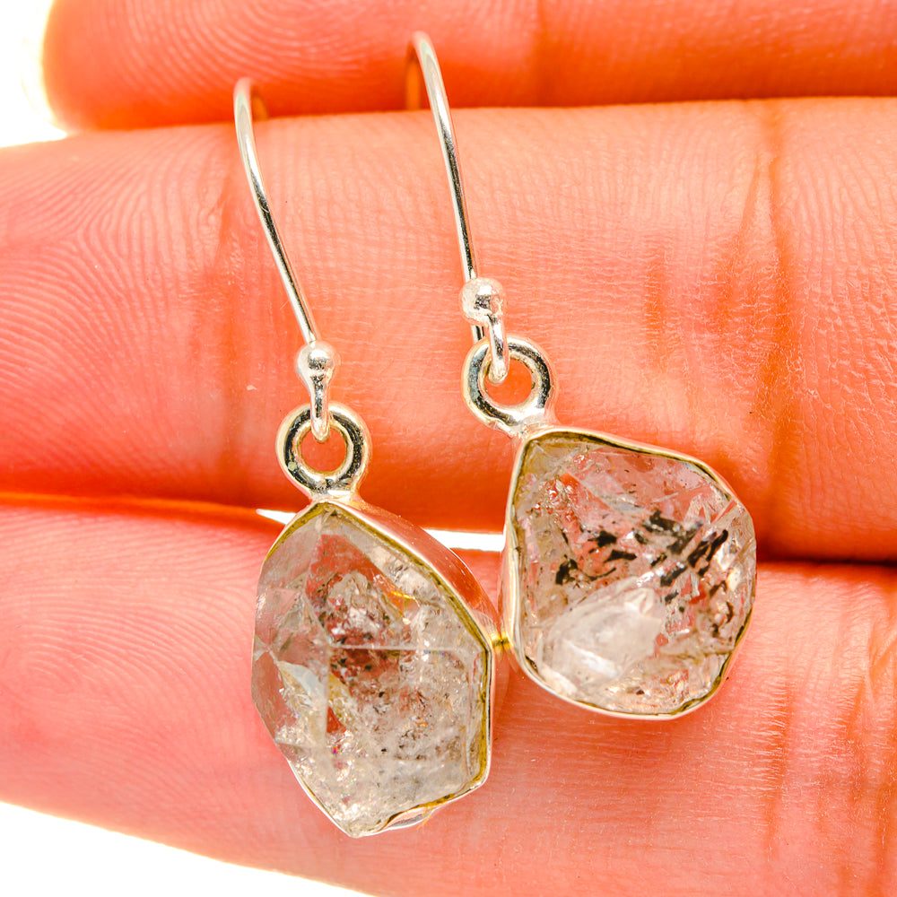 Herkimer Diamond Earrings handcrafted by Anasilvercos - EARR417927