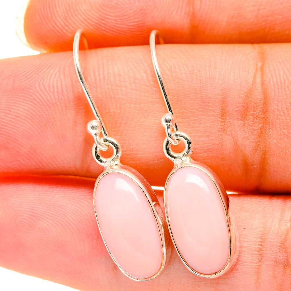 Pink Opal Earrings handcrafted by Anasilvercos - EARR417928