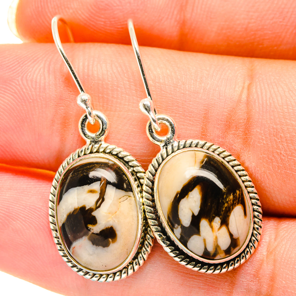 Peanut Wood Jasper Earrings handcrafted by Anasilvercos - EARR417931
