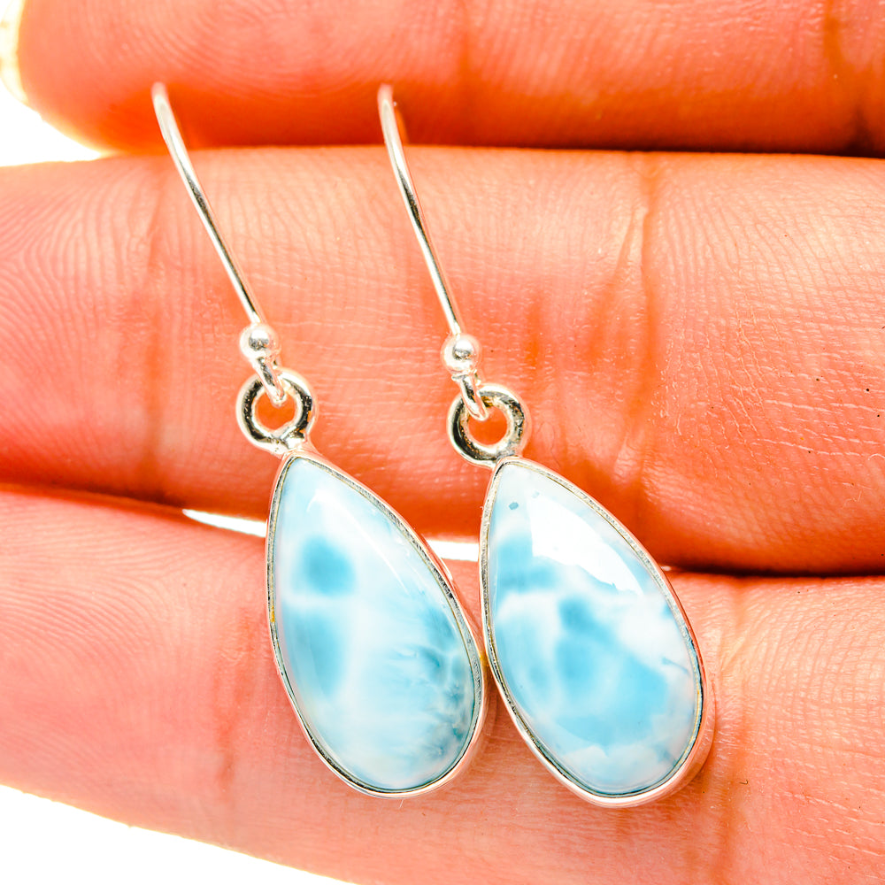 Larimar Earrings handcrafted by Anasilvercos - EARR417936
