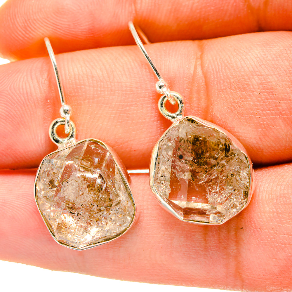 Herkimer Diamond Earrings handcrafted by Anasilvercos - EARR417938