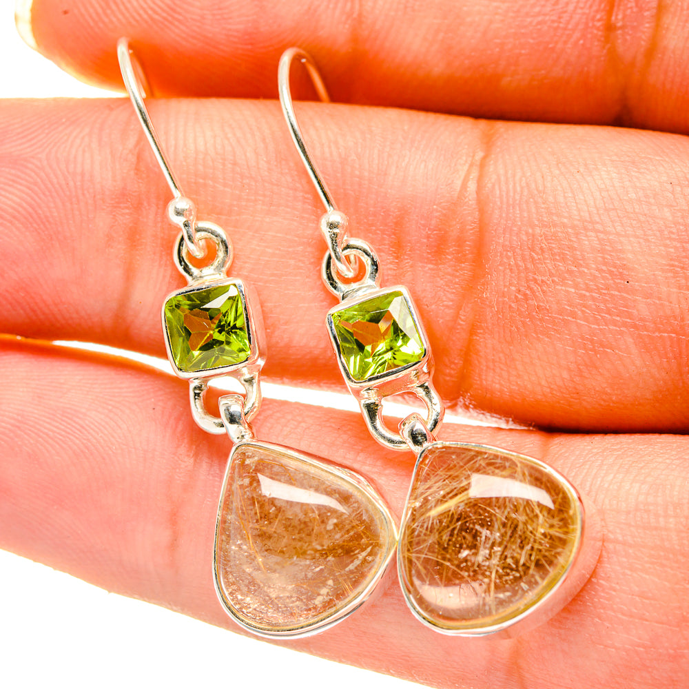 Rutilated Quartz Earrings handcrafted by Anasilvercos - EARR417939