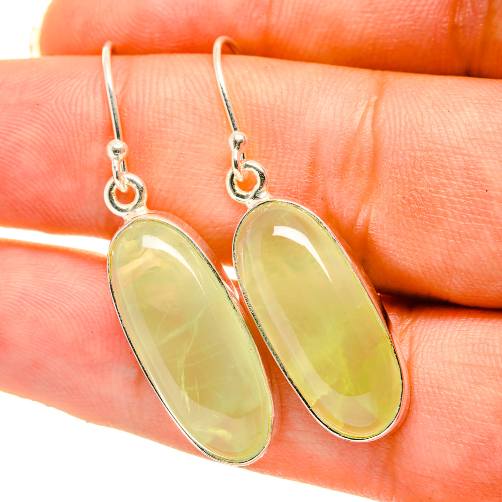Prehnite Earrings handcrafted by Anasilvercos - EARR417947