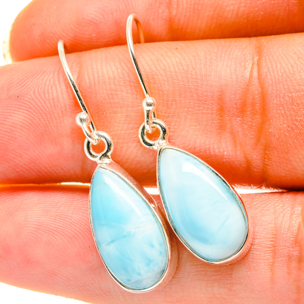 Larimar Earrings handcrafted by Anasilvercos - EARR417948