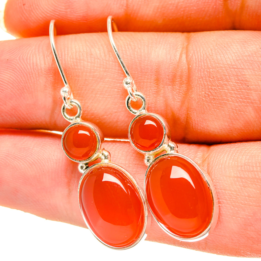 Carnelian Earrings handcrafted by Anasilvercos - EARR417949
