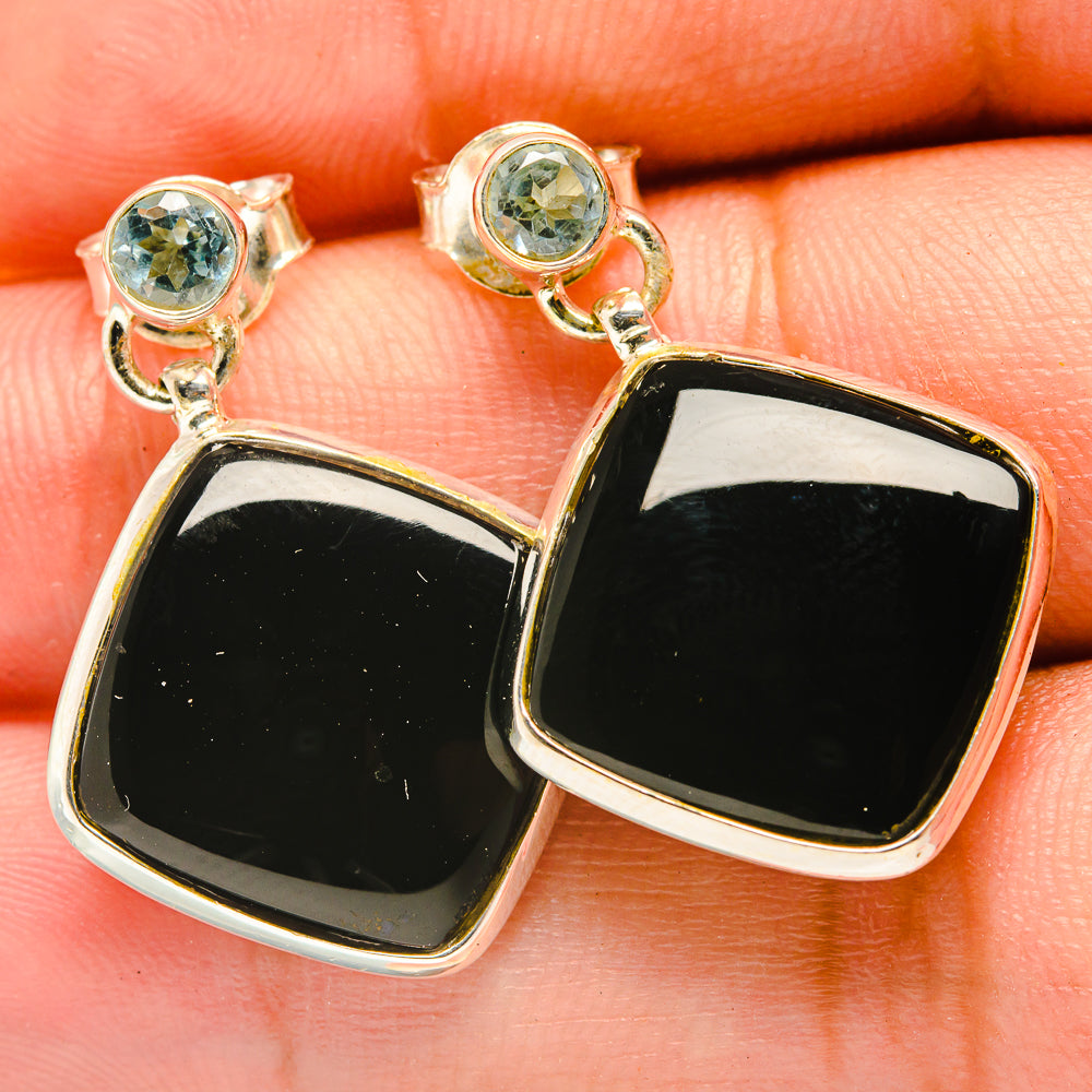 Black Onyx Earrings handcrafted by Anasilvercos - EARR417952