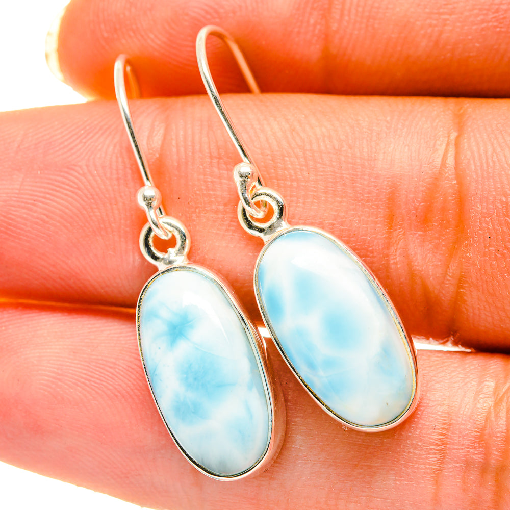 Larimar Earrings handcrafted by Anasilvercos - EARR417955
