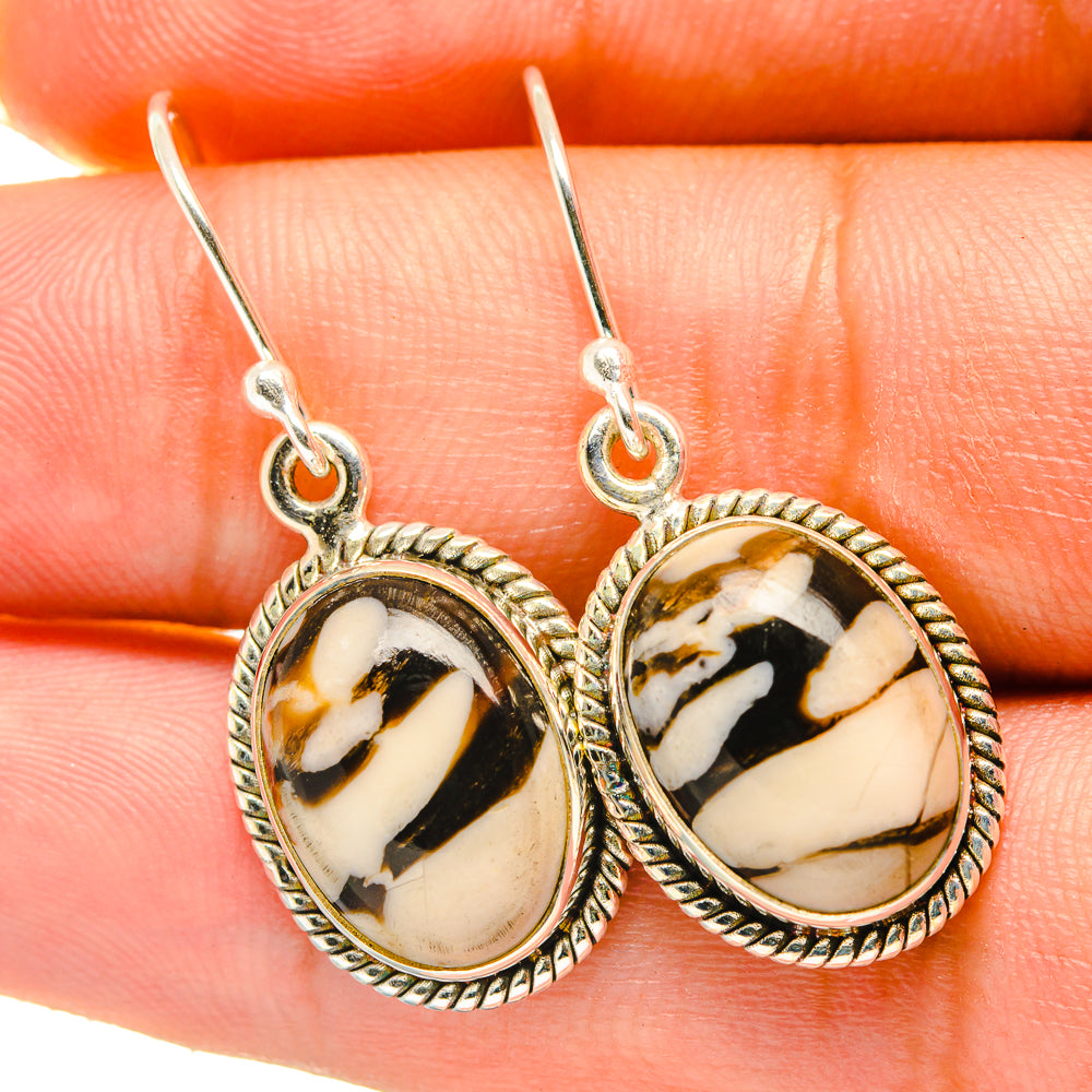 Peanut Wood Jasper Earrings handcrafted by Anasilvercos - EARR417964