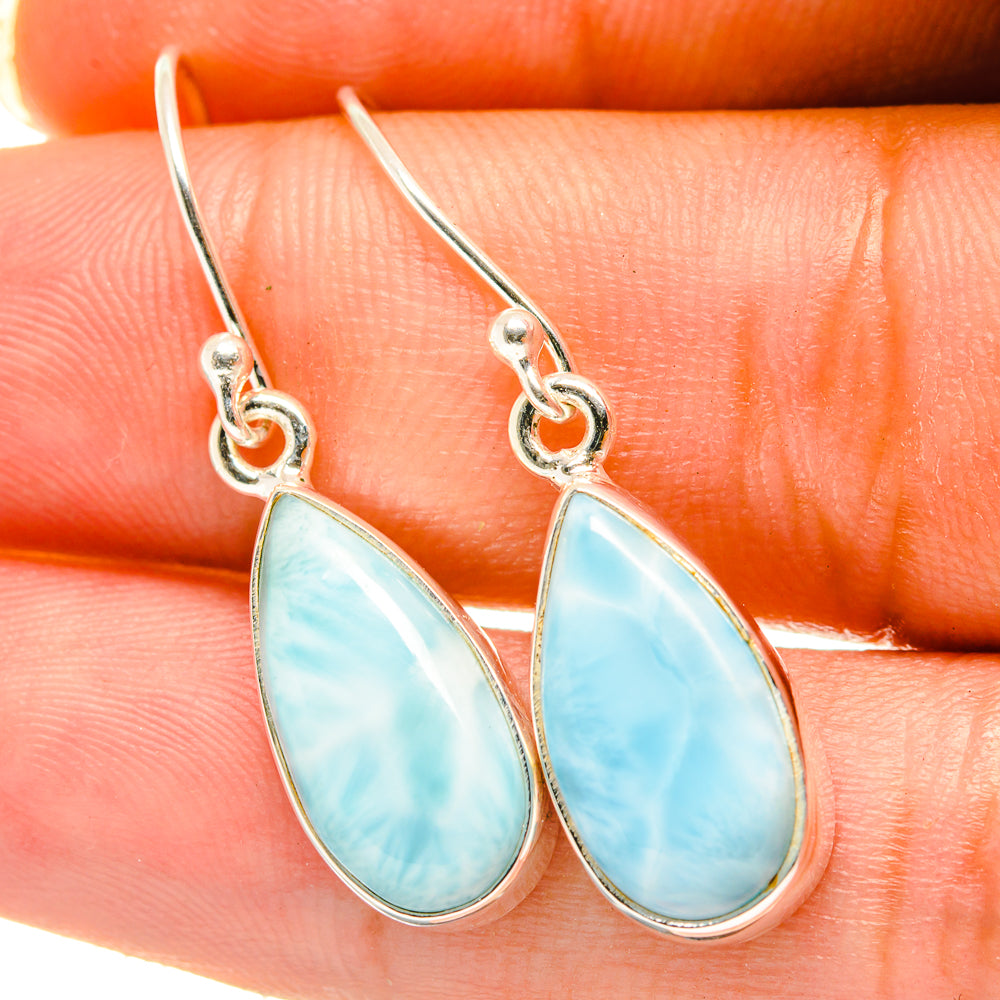 Larimar Earrings handcrafted by Anasilvercos - EARR417973