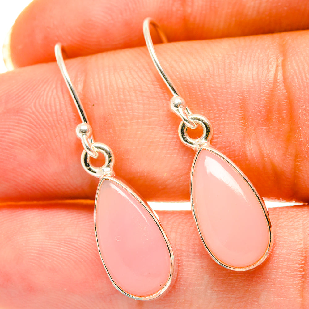 Pink Opal Earrings handcrafted by Anasilvercos - EARR417974