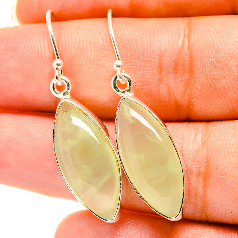 Prehnite Earrings handcrafted by Anasilvercos - EARR417980