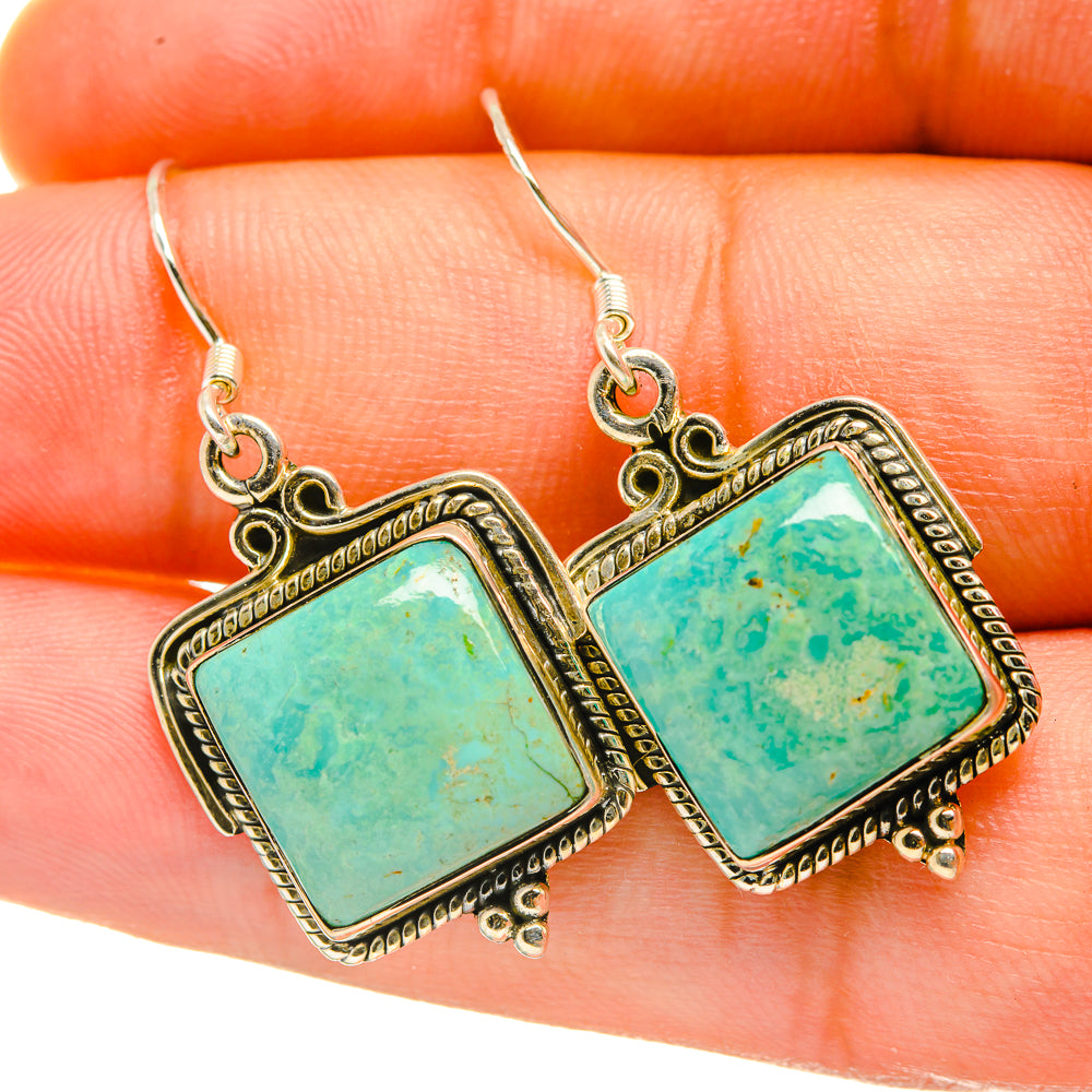 Peruvian Amazonite Earrings handcrafted by Anasilvercos - EARR417987