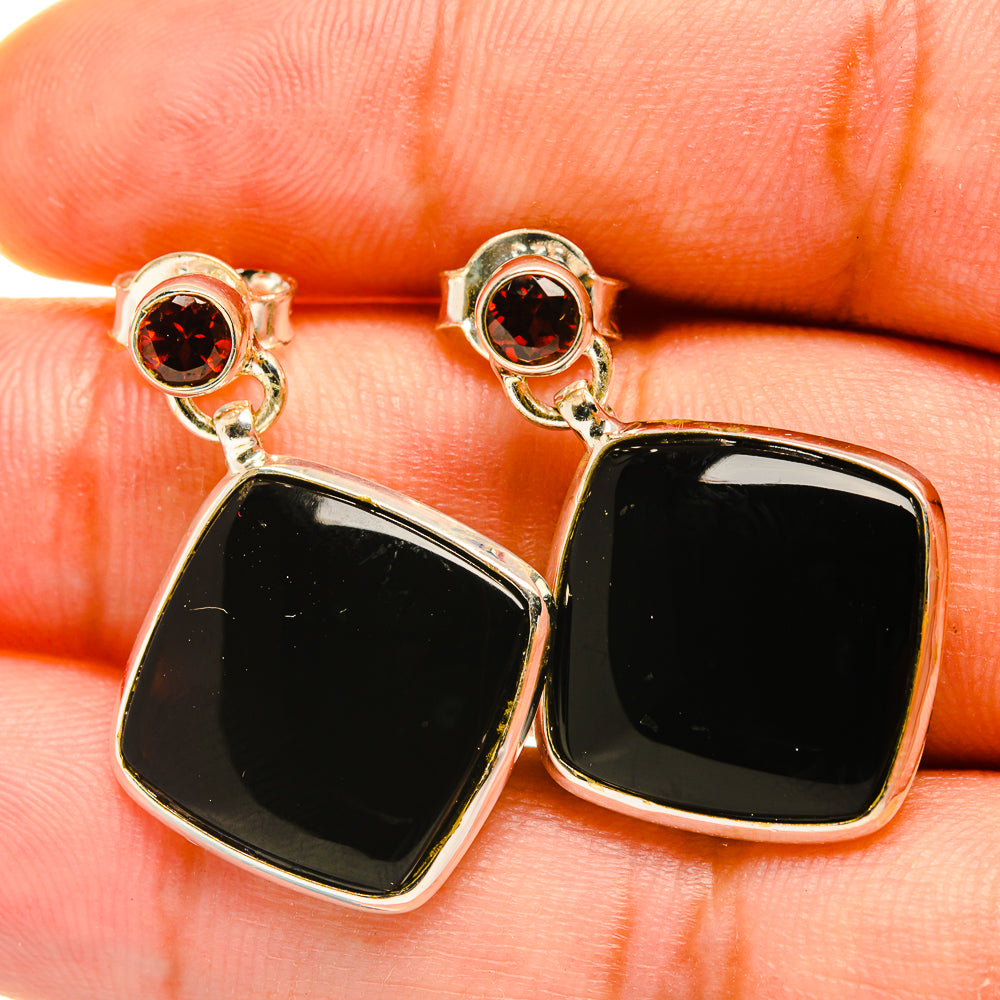 Black Onyx Earrings handcrafted by Anasilvercos - EARR417988