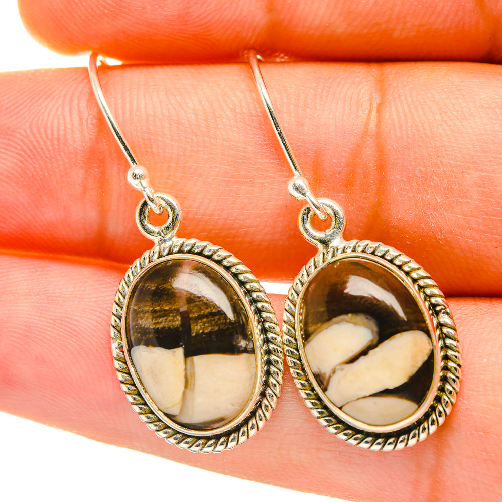 Peanut Wood Jasper Earrings handcrafted by Anasilvercos - EARR417990