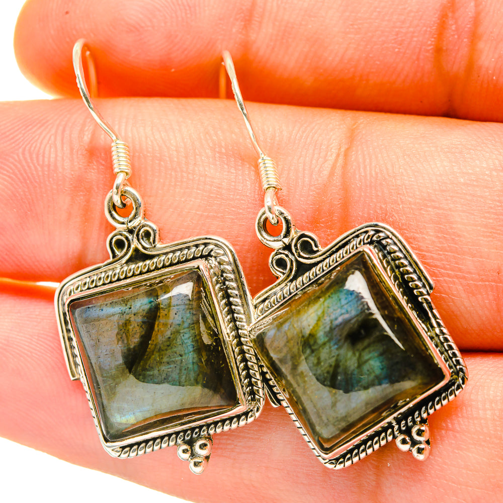 Labradorite Earrings handcrafted by Anasilvercos - EARR418004