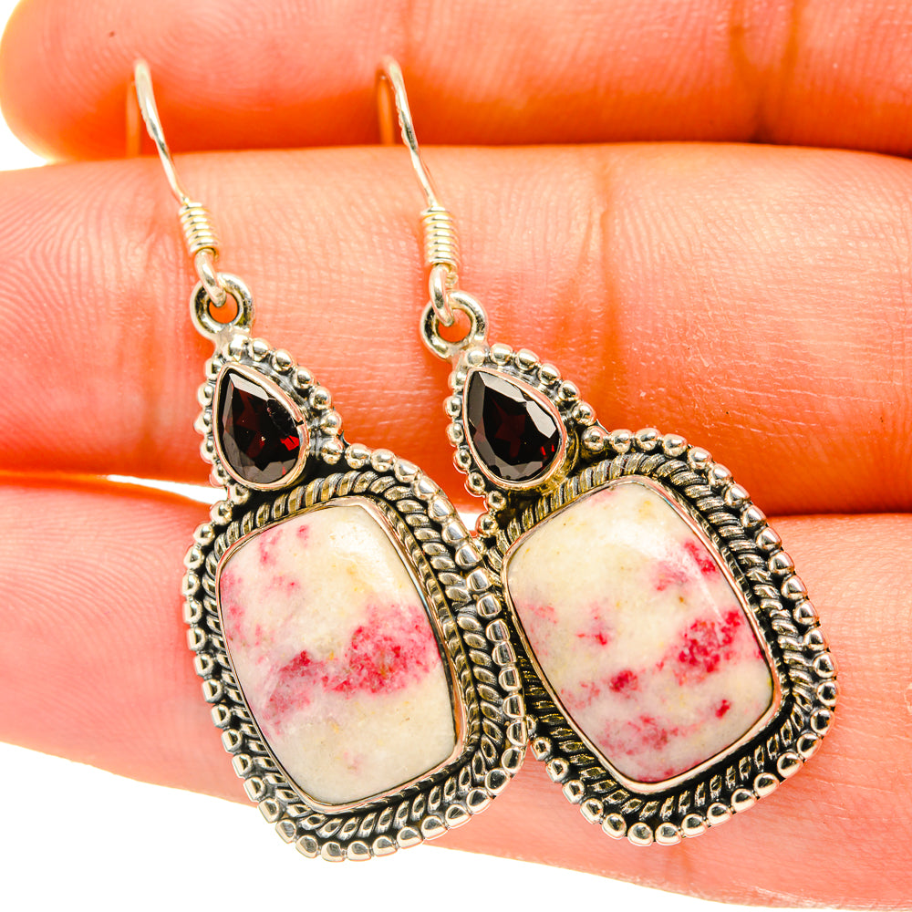 Thulite Earrings handcrafted by Anasilvercos - EARR418005
