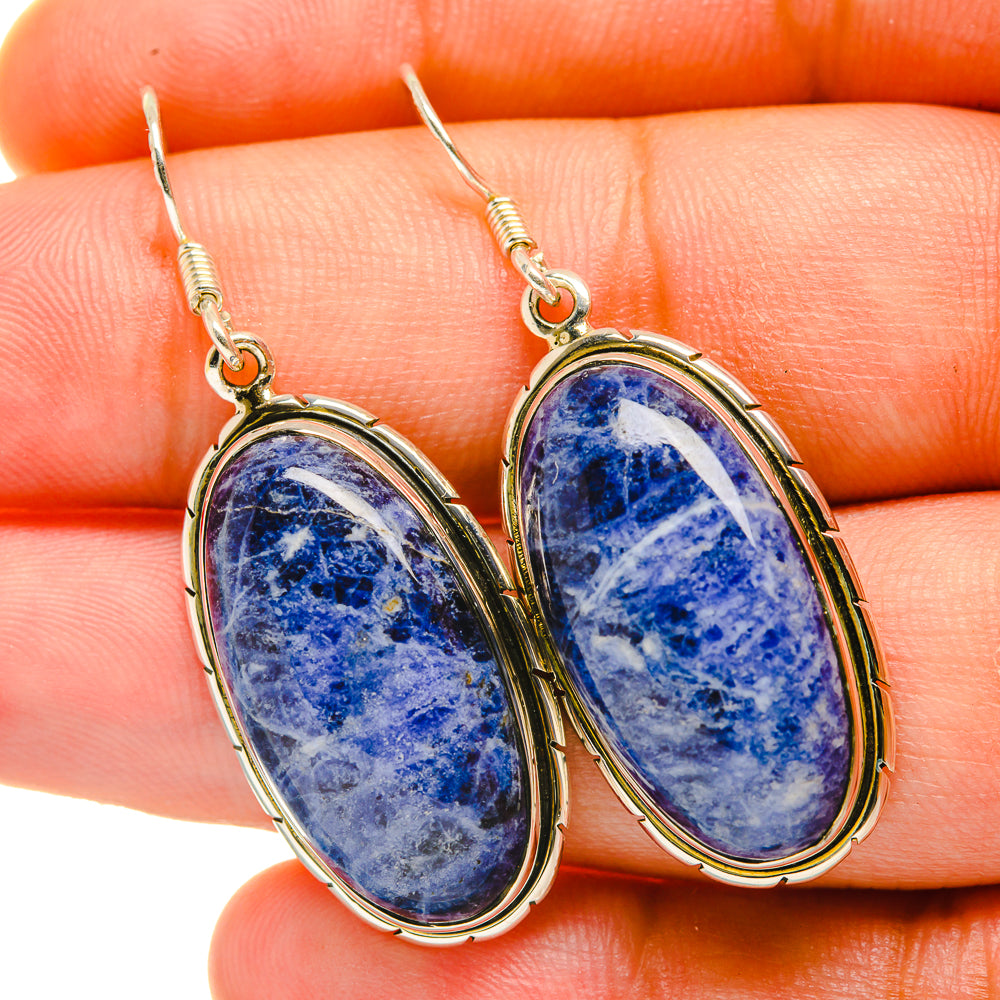 Sodalite Earrings handcrafted by Anasilvercos - EARR418011