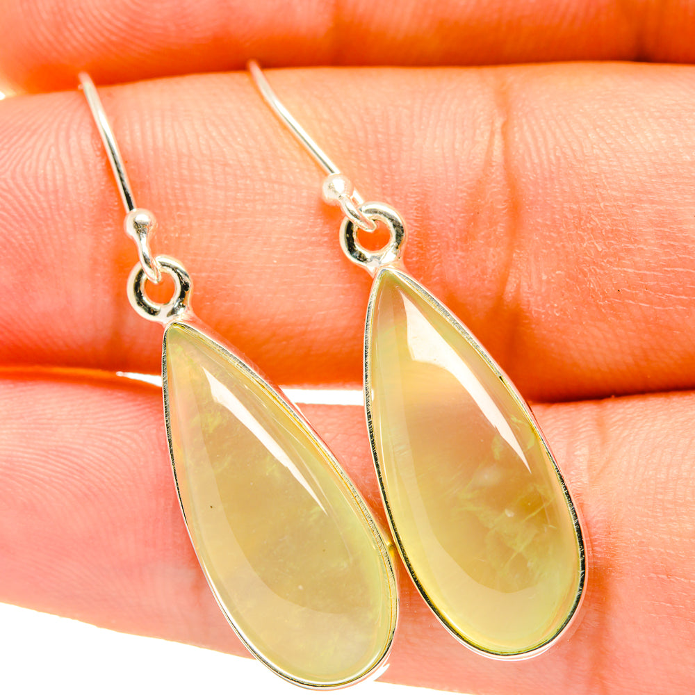 Prehnite Earrings handcrafted by Anasilvercos - EARR418012