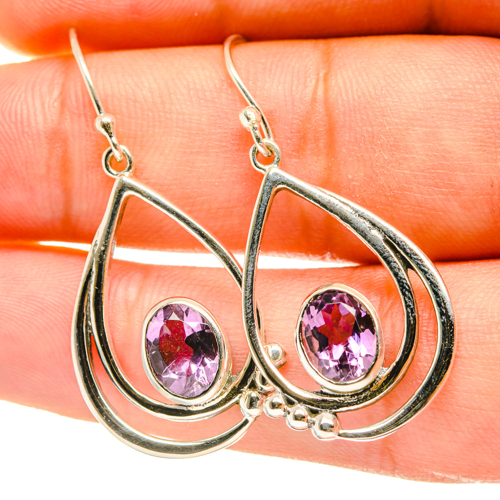 Amethyst Earrings handcrafted by Anasilvercos - EARR418015