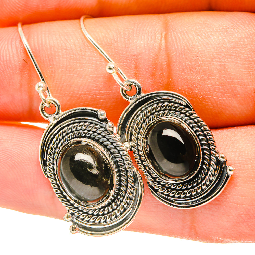 Star Diopside Earrings handcrafted by Anasilvercos - EARR418018