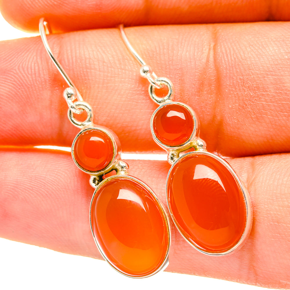Carnelian Earrings handcrafted by Anasilvercos - EARR418022
