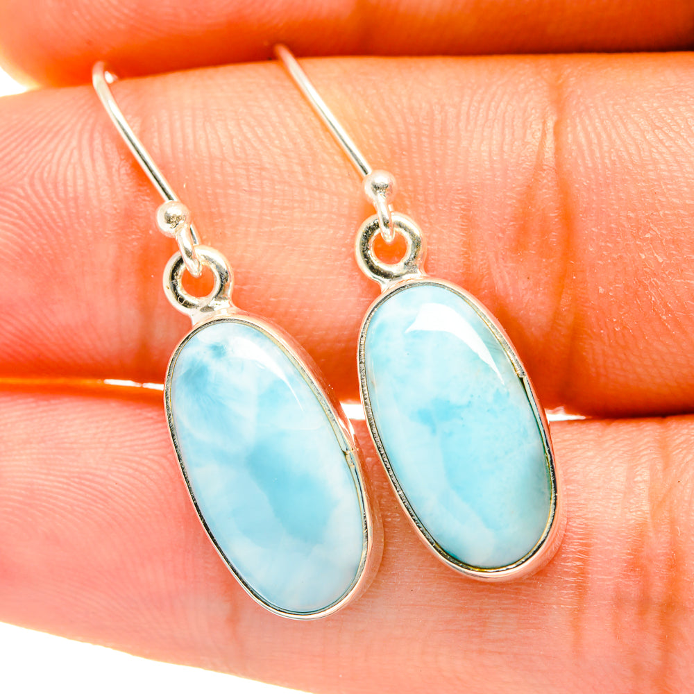 Larimar Earrings handcrafted by Anasilvercos - EARR418044