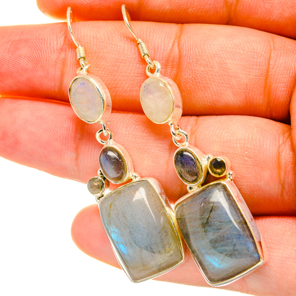 Labradorite Earrings handcrafted by Anasilvercos - EARR418045