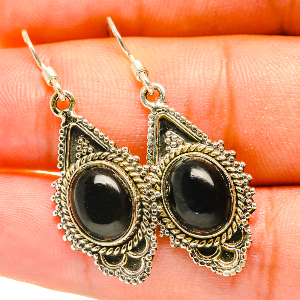Black Onyx Earrings handcrafted by Anasilvercos - EARR418047