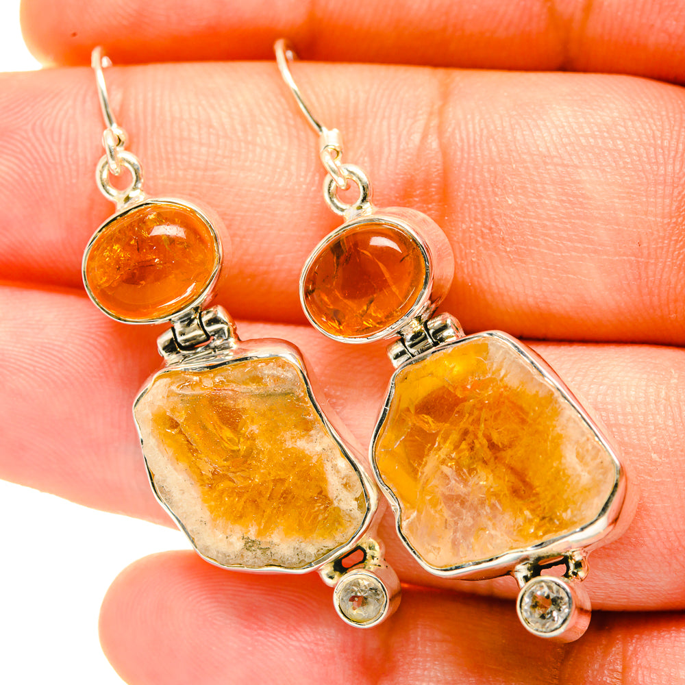 Citrine Earrings handcrafted by Anasilvercos - EARR418051