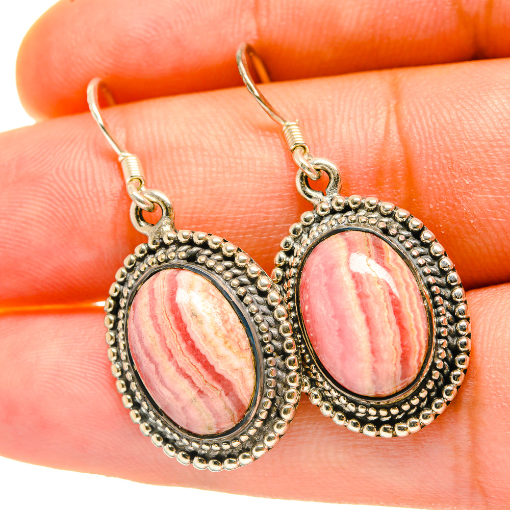 Rhodochrosite Earrings handcrafted by Anasilvercos - EARR418054
