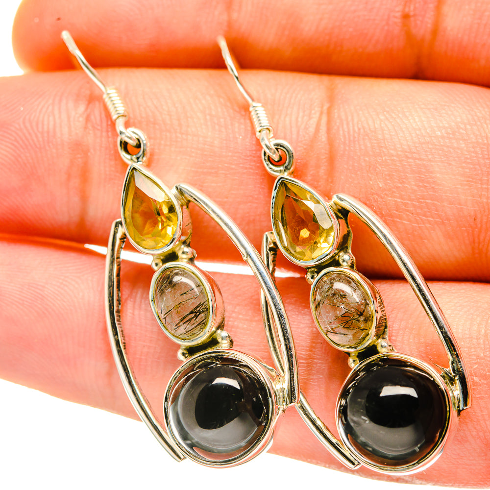 Black Onyx Earrings handcrafted by Anasilvercos - EARR418058