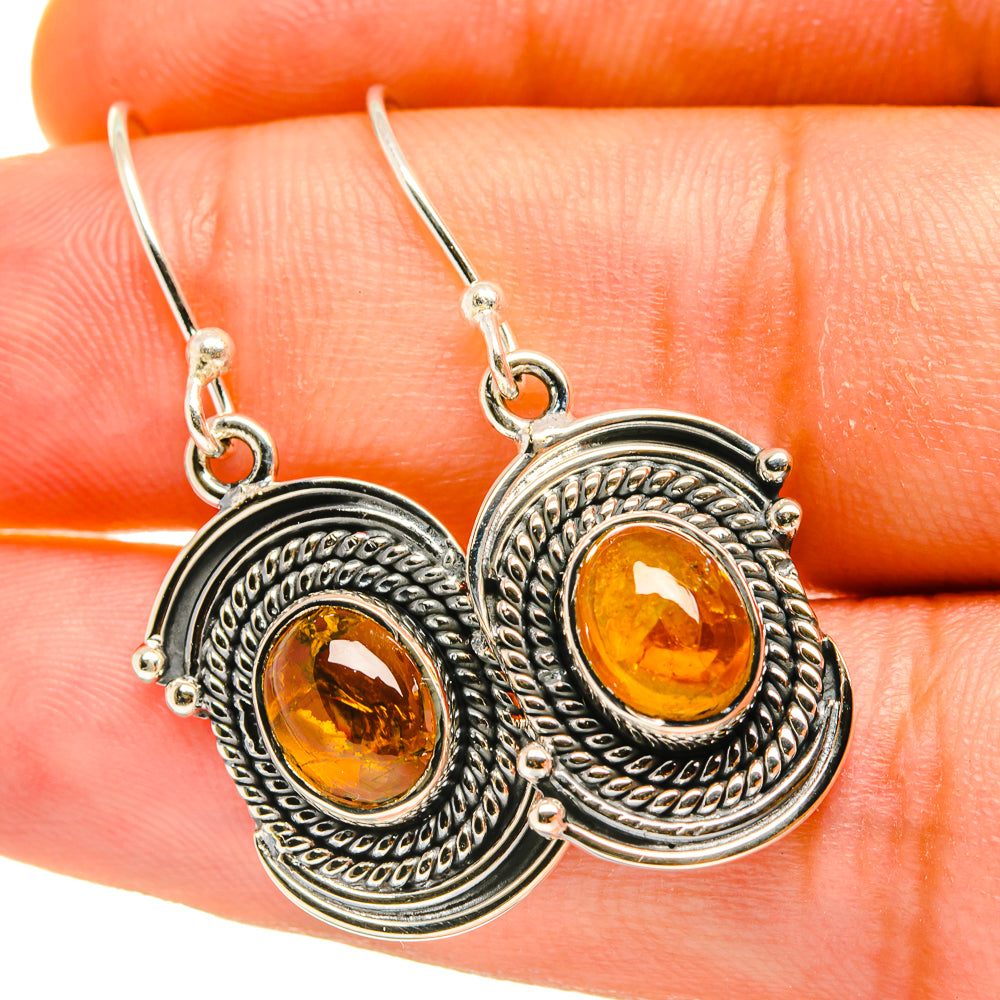Citrine Earrings handcrafted by Anasilvercos - EARR418070