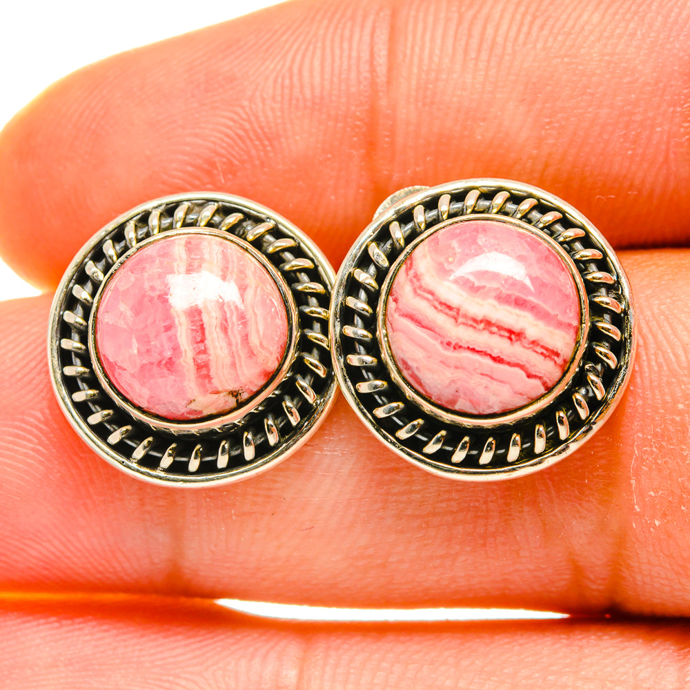 Rhodochrosite Earrings handcrafted by Anasilvercos - EARR418077