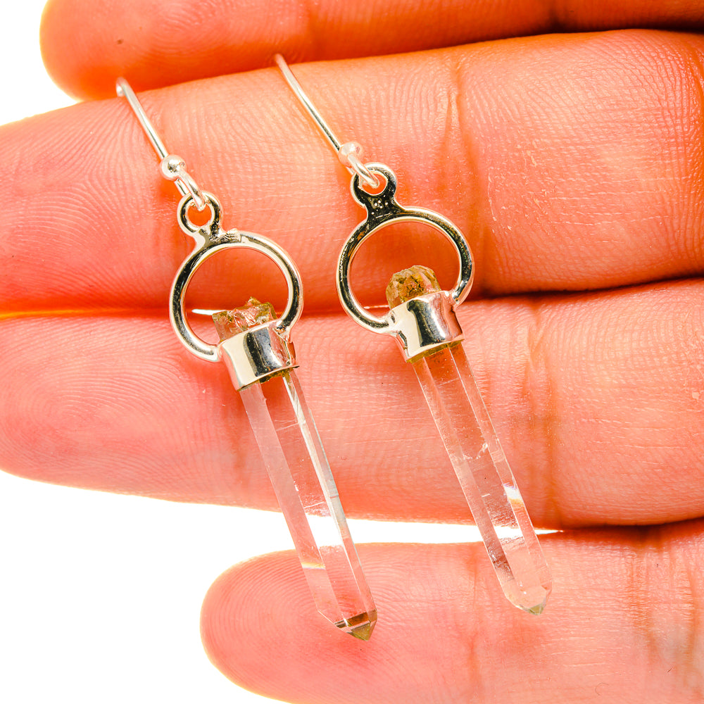 White Quartz Earrings handcrafted by Anasilvercos - EARR418086