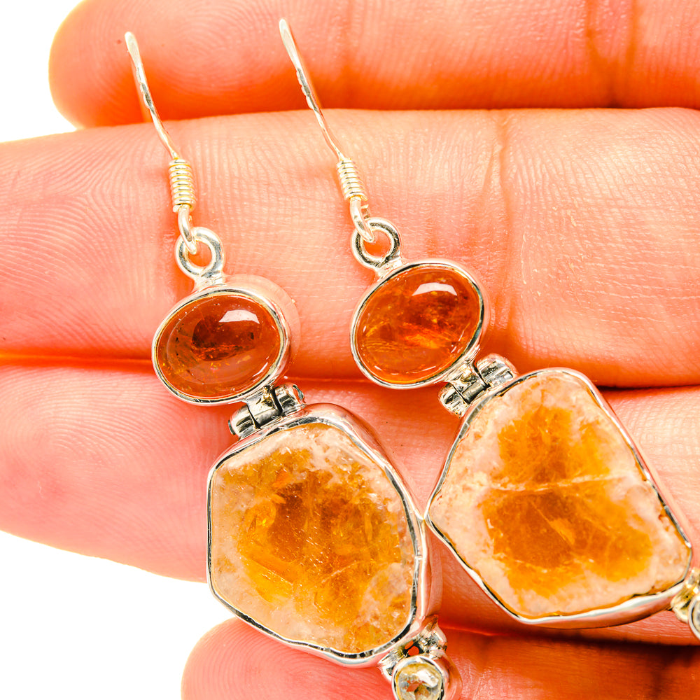 Citrine Earrings handcrafted by Anasilvercos - EARR418104